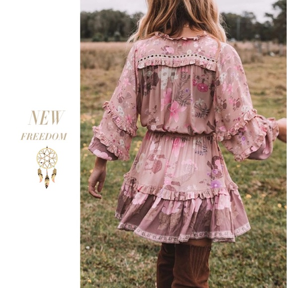 SHEBA-Boho Chic Ruffle Detail Dress - Picture 6 of 9